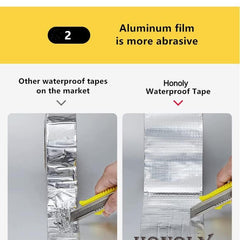 Leakage Repair Waterproof Tape for Pipe Leakage Roof Water Leakage Solution Aluminium Foil Tape Waterproof Adhesive Tape Sealing Duct Rubber Tape for Leakage 5CM*5M Pack Of 2 , Silver GenzVybs