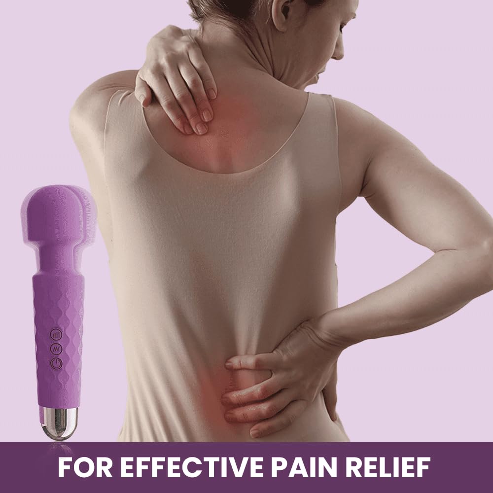 Personal Massager For Women | 20 Vibration Modes, USB Rechargeable, Waterproof, Medical Grade Silicone, 3 Months Warranty | Handheld Electric Body Massager | Full Body Massager For Pain Relief GenzVybs